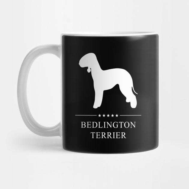 Bedlington Terrier Dog White Silhouette by millersye